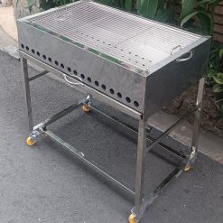 Bếp nướng than inox ngoài trời size 50x80x75 cm