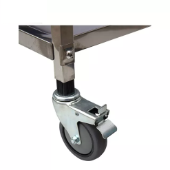 Xe đẩy inox 3 tầng lớn 90x50x95 cm 3 banh xe day phuc vu 3 tang inox