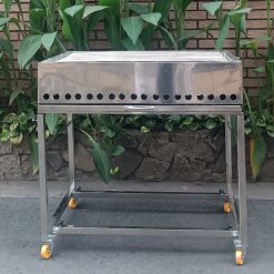 Bếp nướng than inox ngoài trời size 50x80x75 cm 2 Bếp nướng than BBQ ngoài trời 50x80x75