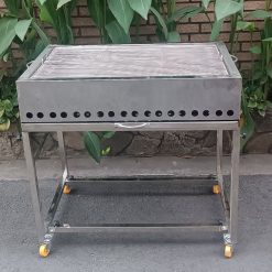 Bếp nướng than BBQ ngoài trời 40x60x75 2 bep nuong than inox ngoai troi kich thuoc 50 x 80 x cao 75 cm