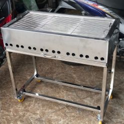 Bếp nướng than BBQ inox 4 bánh