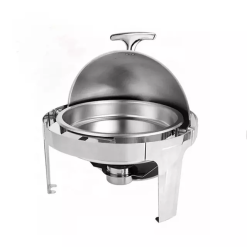 Nồi hâm buffet tròn nắp inox 2 Nồi tròn hâm nóng thức ăn inox 1 ngăn