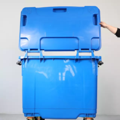 Xe gom rác 660 lít 5 thung dung rac 660 lit xanh duong