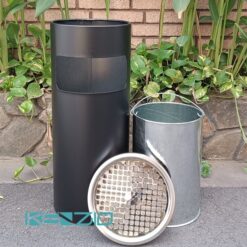 thung rac inox co gat tan A35 A Black 1