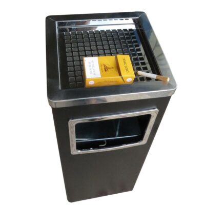 Thùng rác inox gạt tàn A34-B 9 thung rac inox den nap gat tan inox thinhphat50 gt 31