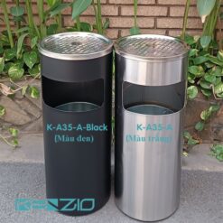 thung rac inox gat tan a35a den