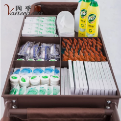 Xe đẩy dọn phòng khách sạn, nhà nghỉ 2 túi vải 5 Xe đẩy dọn dẹp phòng khách sạn 2 túi vải