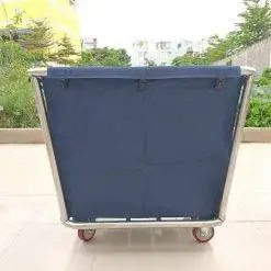 Xe thu dọn đồ bẩn phòng khách sạn túi vải