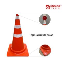 Cọc tiêu giao thông nhựa PE 3 phản quảng