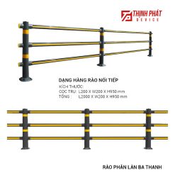 Rào phân làn ba thanh 1 Rào phân làn ba thanh