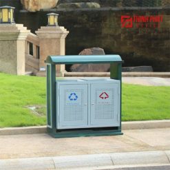 Thùng rác thép công cộng 2 ngăn