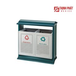 Thùng rác thép công cộng 2 ngăn