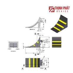 Cục chặn bánh xe di động phản quang 4 Thiết kế cục chặn bánh xe di động