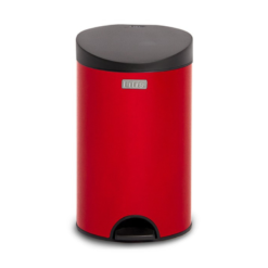 Thùng rác inox chân đạp 12L fitis màu đỏ