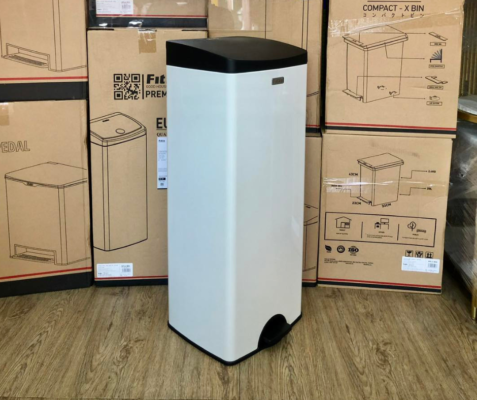 Thùng rác fitis chân đạp vuông 22L màu trắng 4 0935 036 288 2
