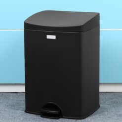 Thùng rác fitis đạp vuông 15 lít màu đen