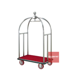 Xe đẩy hành lý khách sạn mái vòm inox