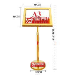 Bảng chỉ dẫn Bảng menu Bảng thông báo khổ A3 inox mạ vàng 3 Thiet ke chua co ten 17