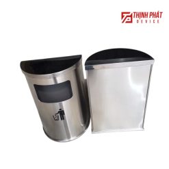 Thùng rác inox hình bán nguyệt 2 Thùng rác inox hình bán nguyệt