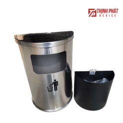 Thùng rác inox hình bán nguyệt 3 Thùng rác inox hình bán nguyệt