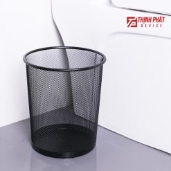 Thùng rác lưới văn phòng 2 Thùng rác lưới văn phòng màu đen 2