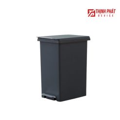 Thùng rác chân đạp 20 lít Fitis xám 2 Thùng rác văn phòng chân đạp 10 lít fitis màu đen