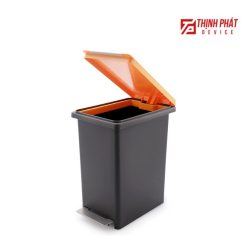 Thùng rác văn phòng chân đạp 10 lít fitis màu cam
