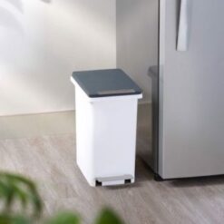Thùng rác chân đạp 10 lít fitis xám trắng