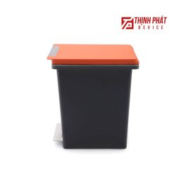Thùng rác chân đạp 10 lít Fitis xám cam 2 Thùng rác văn phòng chân đạp 20L Fitis cam