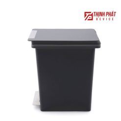 Thùng rác văn phòng chân đạp 20L Fitis đen