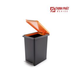 Thùng rác văn phòng chân đạp 20L Fitis nắp cam