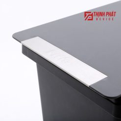 Thùng rác văn phòng chân đạp 20L Fitis nắp đen