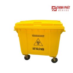 Thùng đựng rác y tế 600L màu vàng