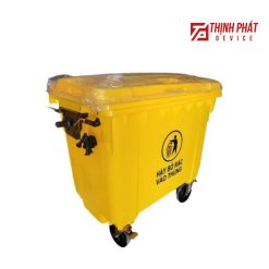 Thùng đựng rác y tế 600L màu vàng