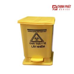 Thùng rác y tế chân đạp 20L màu vàng