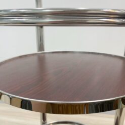 Xe đẩy phục vụ rượu tròn 2 tầng inox trắng 3 Xe phuc vu ruou C 101 7 500x500 1