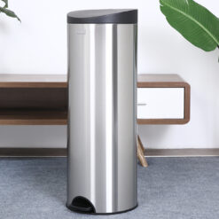 Thùng rác fitis chân đạp tròn cao inox 15 lít