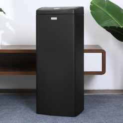 Thùng rác fitis nút nhấn vuông 22L màu đen
