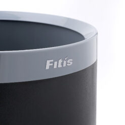 thung rac 2 lop van phong mau den