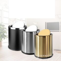 thung rac inox nap lat kich thuoc 25 x 25 x cao 30 cm nhieu mau