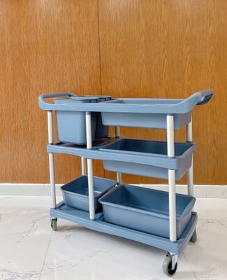 Xe dọn bát đĩa bằng nhôm 5 Xe thu don thuc an GX 032E 1 500x616 1