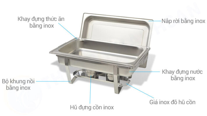 Nồi hâm buffet 1 ngăn nắp rời 5 NF2109 1 mota noi buffet gia re chu nhat 1 ngan nap roi