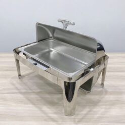 Nồi hâm buffet chữ nhật 1 ngăn nắp inox