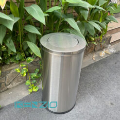 thung rac inox nap lat 38 x 38 x cao 73 cm