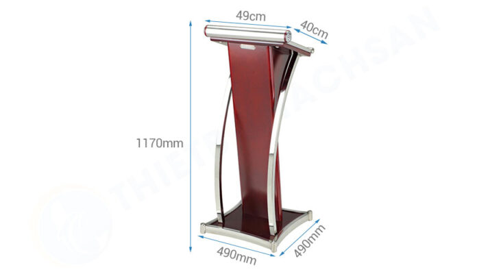 Bục phát biểu inox gỗ 4 8 T 52A kich thuoc buc phat bieu inox go china south