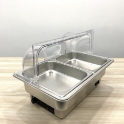 Nồi hâm buffet bằng điện CN 2 ngăn có nắp pc