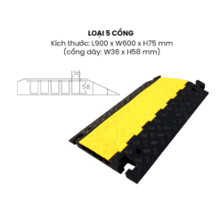 Gờ giảm tốc bảo vệ cáp ngầm loại 5 cổng
