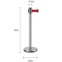 Trụ chắn inox phân làn dây căng 3m