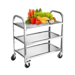 Xe đẩy thức ăn 3 tầng inox size nhỏ