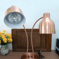 Đèn hâm nóng thức ăn 2 bóng đồng, đế tròn đồng 121168 2 Den ham nong thuc an 121168 .1 500x667 1
